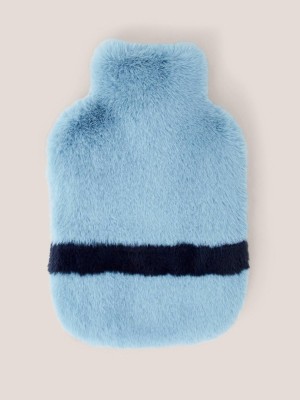 White Stuff Faux Fur Cosy Hot Water Bottle Mid Teal | 612479JLV