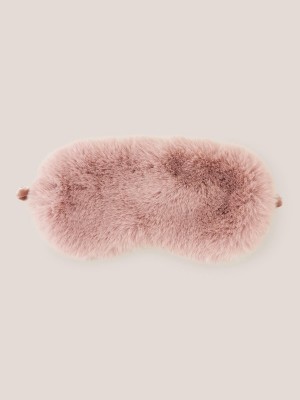 White Stuff Faux Fur Velvet Eye Mask Dusty Pink | 369128ISO