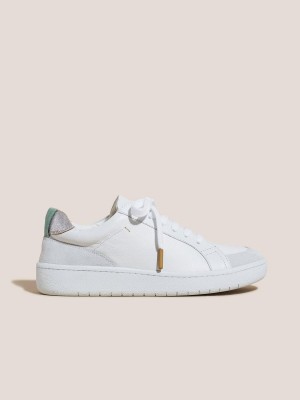 White Stuff Leather Suede Trainer White Multi | 860437UKE