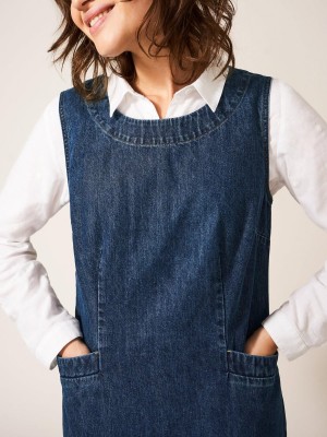 White Stuff Lothbury Organic Denim Pinny Mid Denim | 536174WPG