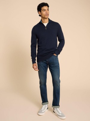 White Stuff Newport Merino Jumper Dark Navy | 269703ASK