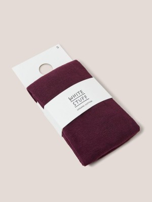 White Stuff Patty Plain Versatile Tights Dk Plum | 210764FHY