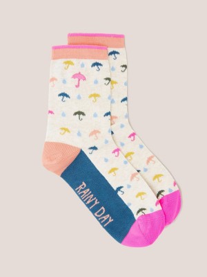 White Stuff Rainy Day Ankle Sock Natural Multi | 375026OQB