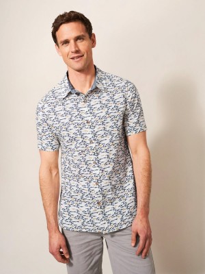 White Stuff Shark Printed Shirt White Multi | 038649SXQ