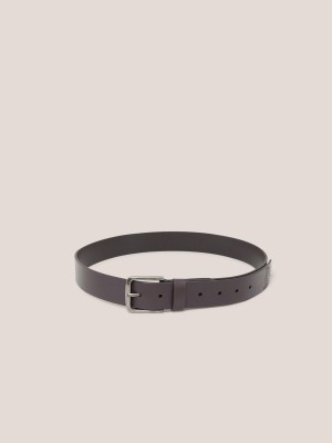 White Stuff Smart Leather Belt Dark Brown | 301589QIG