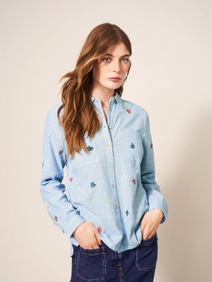 White Stuff Sophie Shirt Blue Multi | 853297MYH