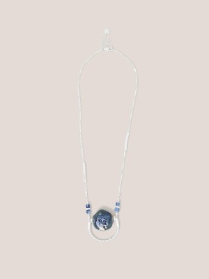 White Stuff Stone Pendant Necklace Blue Multi | 238045JCS