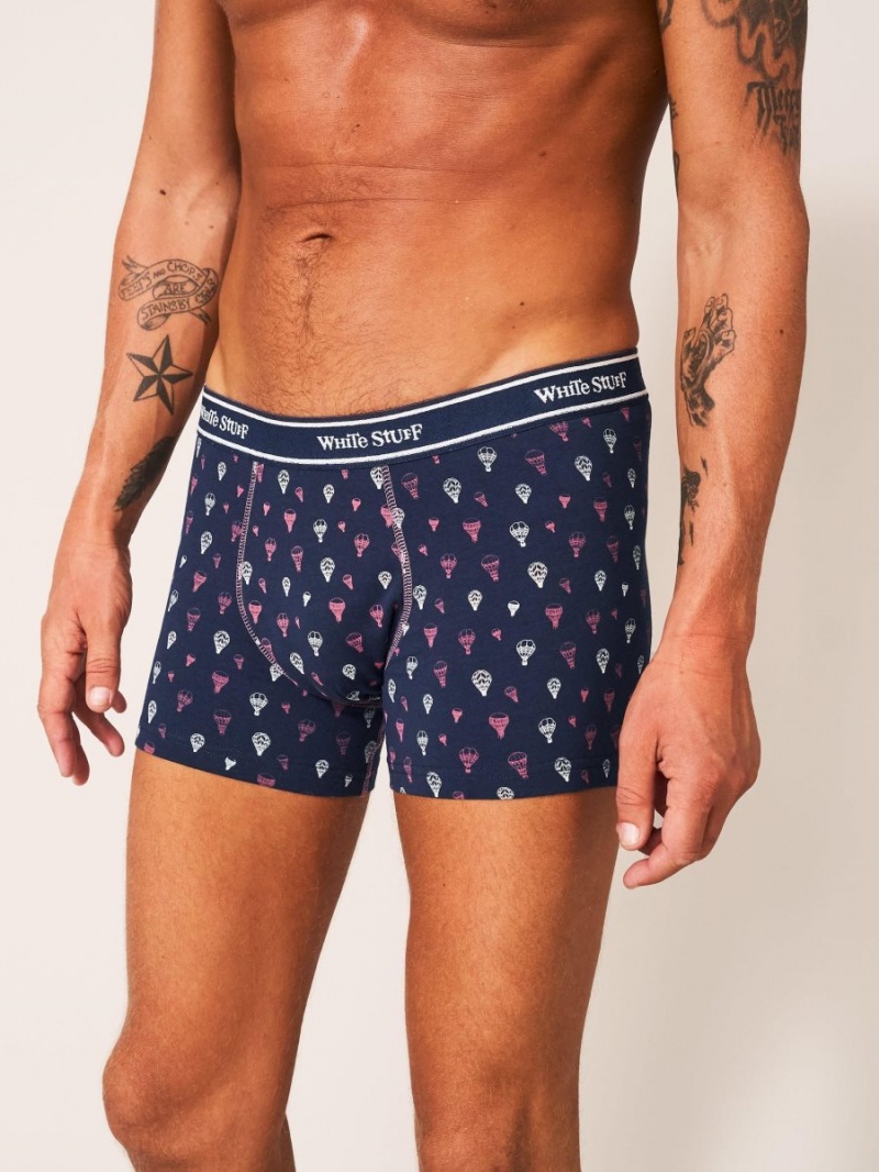 White Stuff 2 Pack Boxers Plain And Print Navy Multi | 912456LYN