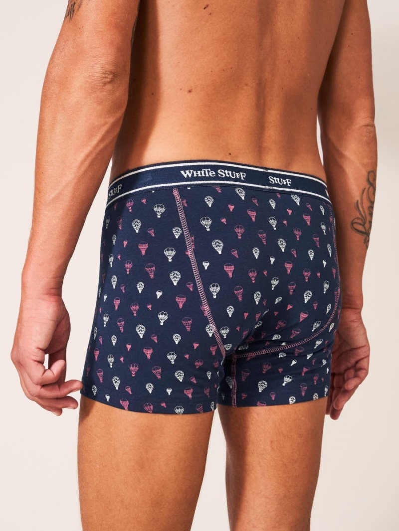 White Stuff 2 Pack Boxers Plain And Print Navy Multi | 912456LYN