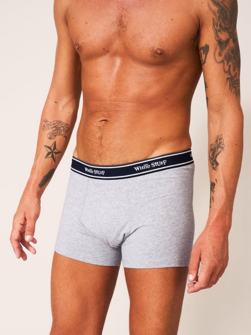 White Stuff 2 Pack Boxers Plain And Print Navy Multi | 912456LYN