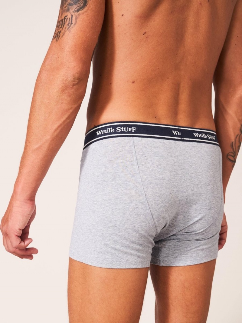 White Stuff 2 Pack Boxers Plain And Print Navy Multi | 912456LYN