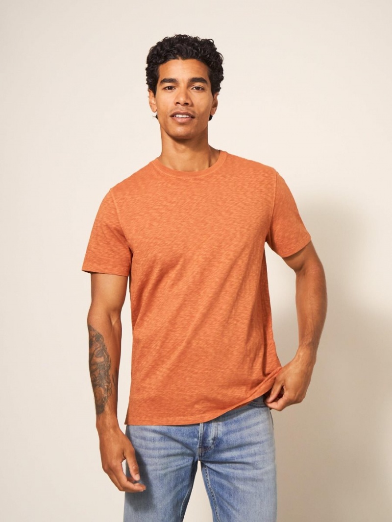 White Stuff Abersoch Short Sleeve Tee Dark Orange | 914628LSY