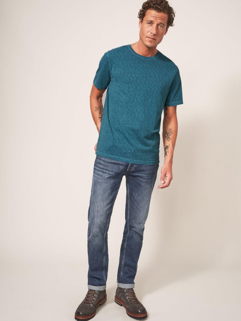 White Stuff Abersoch Short Sleeve Tee Mid Teal | 251839VAL