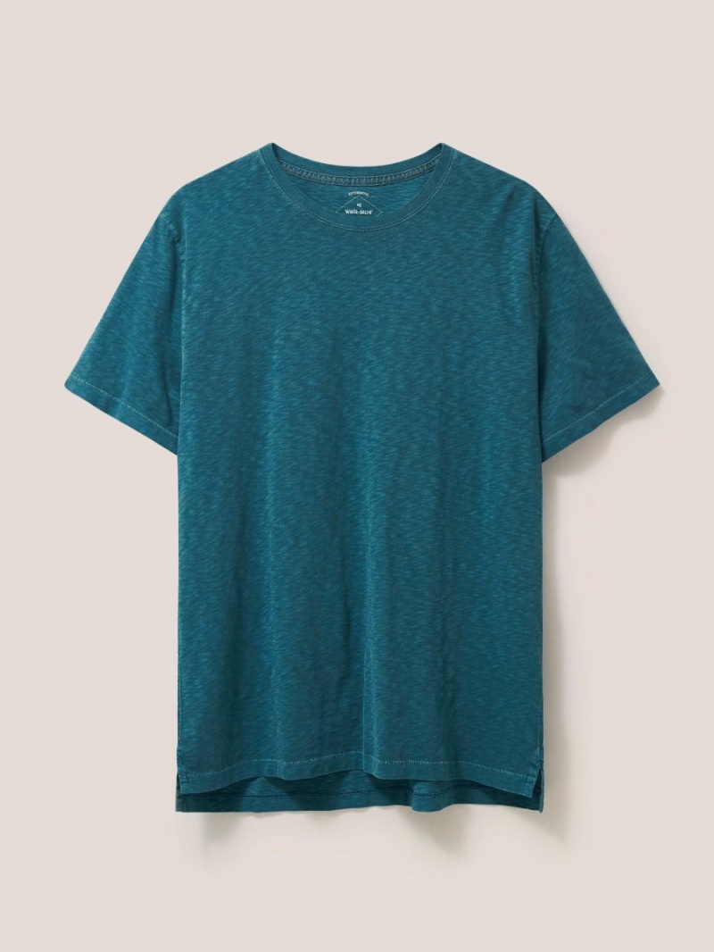 White Stuff Abersoch Short Sleeve Tee Mid Teal | 251839VAL