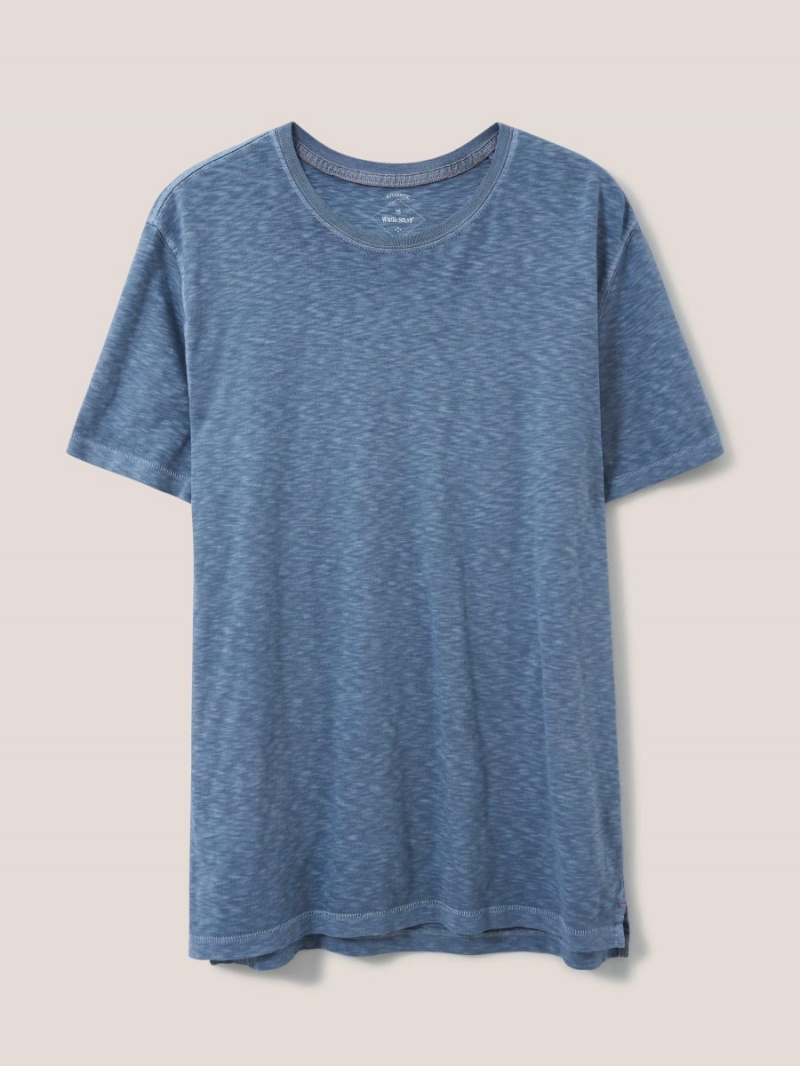 White Stuff Abersoch Short Sleeve Tee Mid Blue | 468207NDL