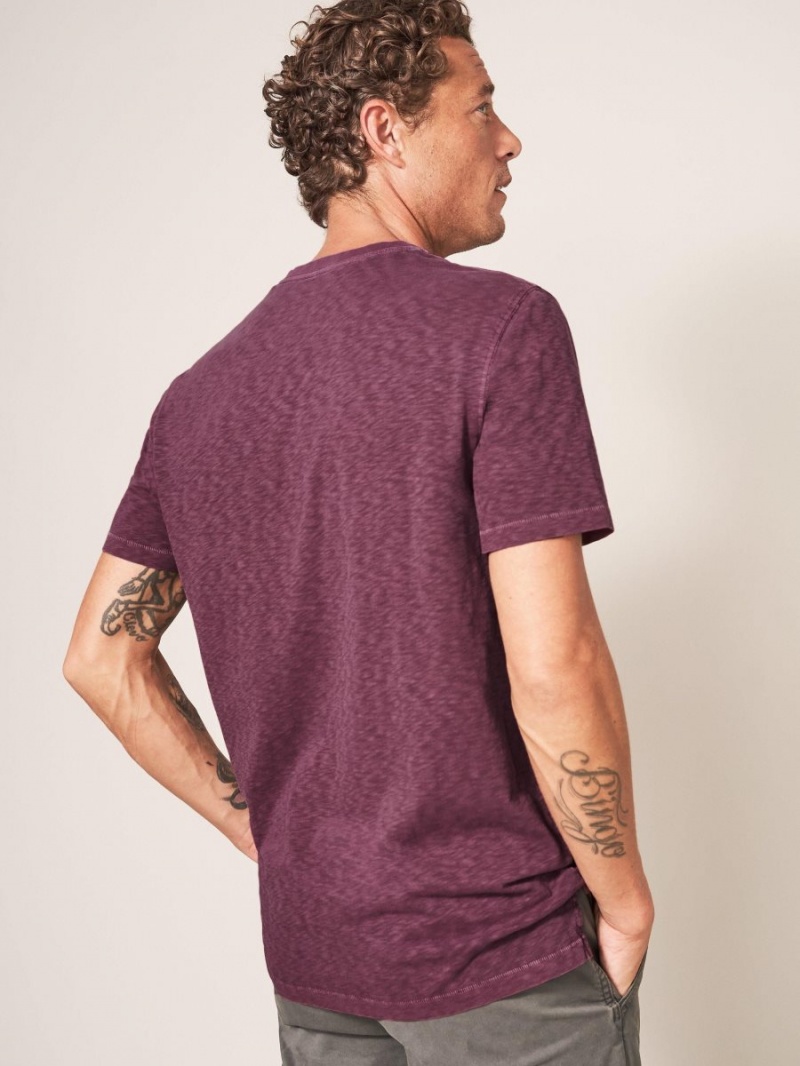 White Stuff Abersoch Short Sleeve Tee Mid Plum | 895037IDE