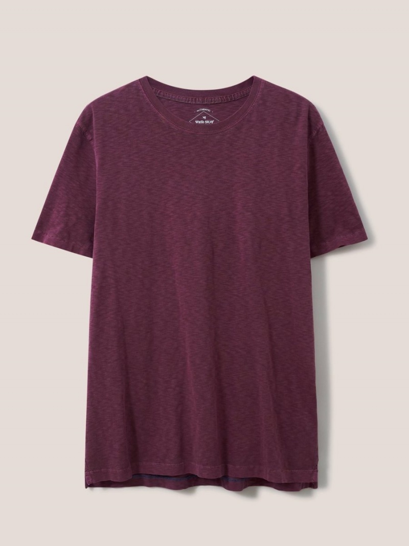 White Stuff Abersoch Short Sleeve Tee Mid Plum | 895037IDE