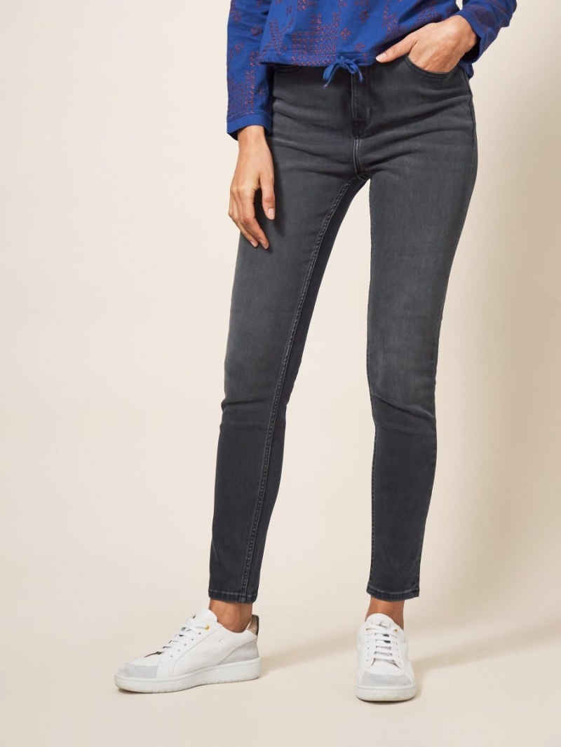 White Stuff Amelia Skinny Leg Jeans Charcoal Grey | 538124IRK