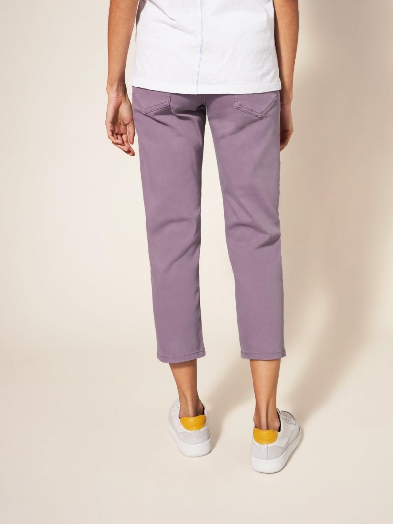 White Stuff Blake Straight Crop Jeans Dusty Purple | 793652NJY