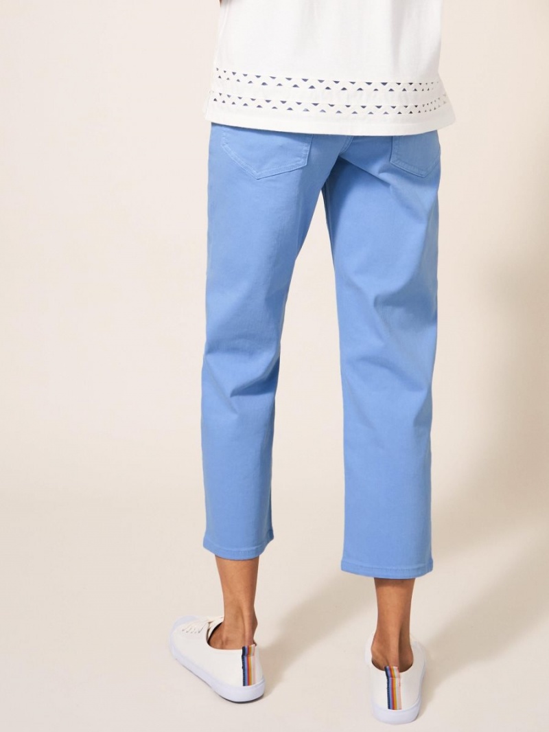 White Stuff Blake Straight Crop Jeans Mid Blue | 379421XWV