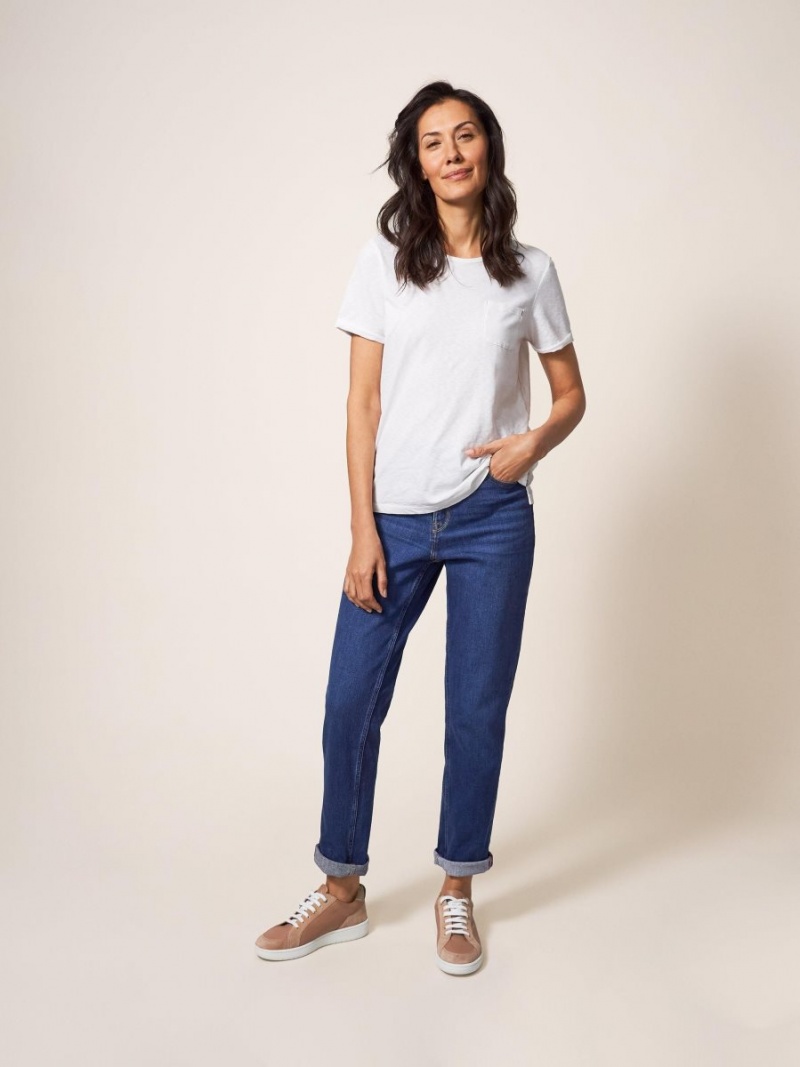 White Stuff Brooke Straight Jeans Mid Denim | 951267TFC