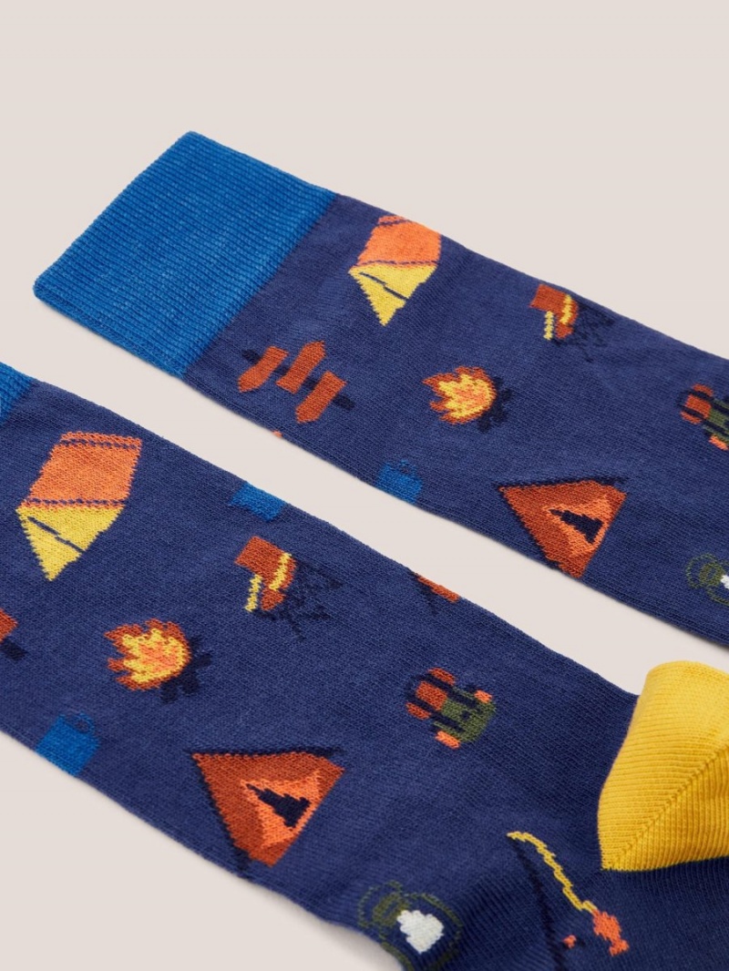 White Stuff Campsite Ankle Sock Navy Multi | 807345EXM