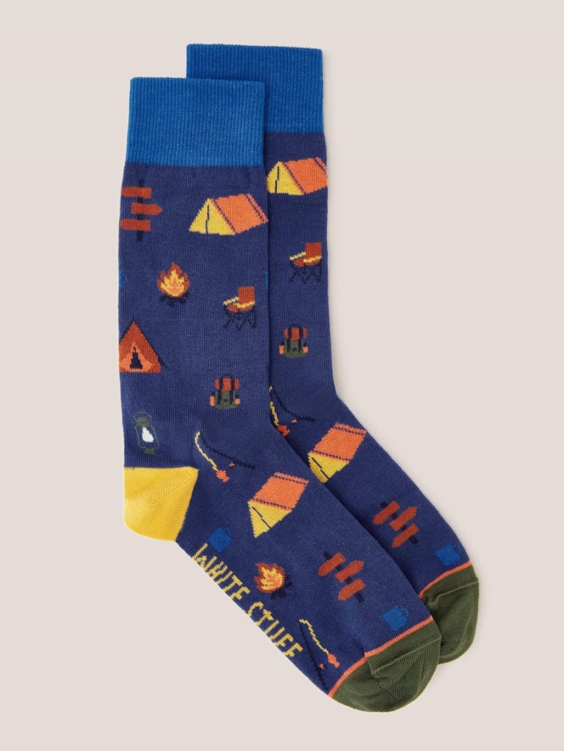 White Stuff Campsite Ankle Sock Navy Multi | 807345EXM