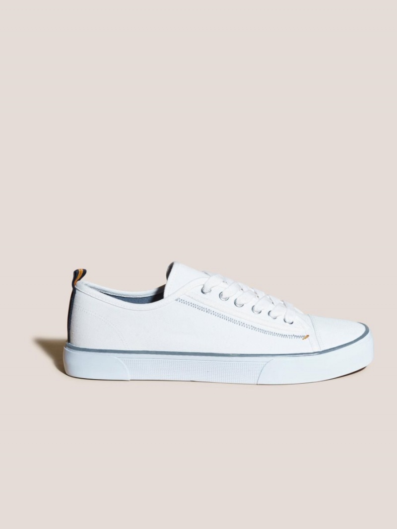 White Stuff Canvas Lace Up Plimsolls White Multi | 025619BQM