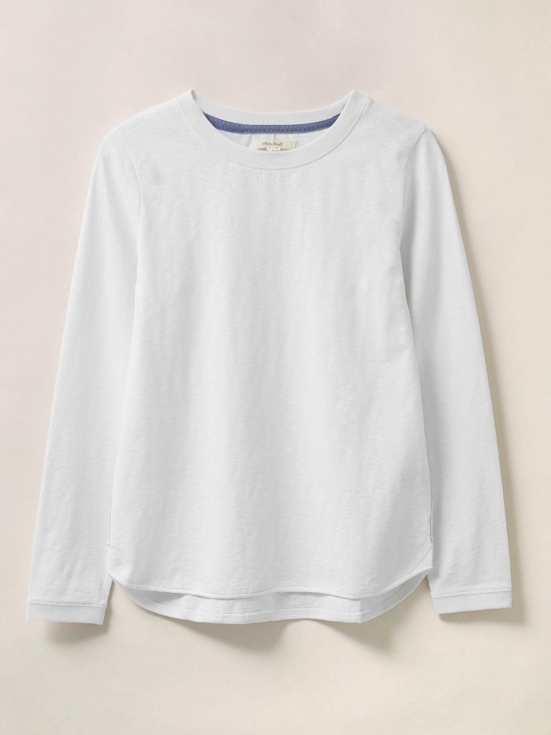 White Stuff Cassie Crew Tee Pale Ivory | 592163MZN