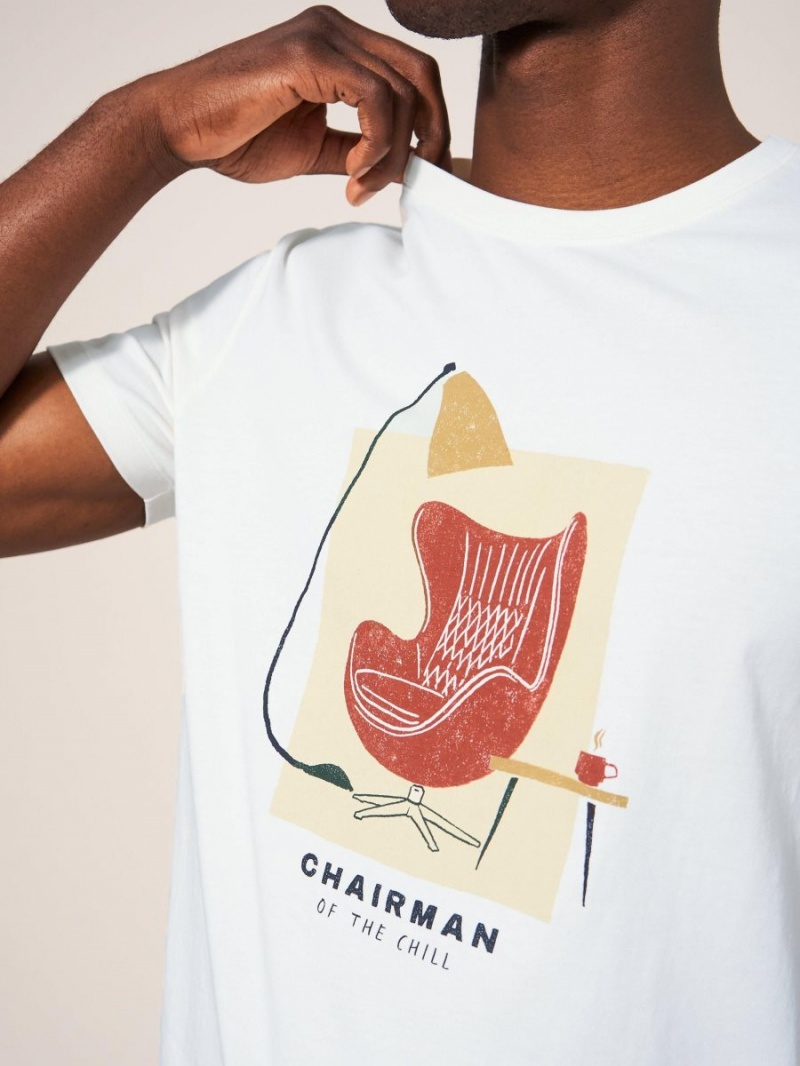 White Stuff Chairman Graphic Tee Natural White | 497152HLQ