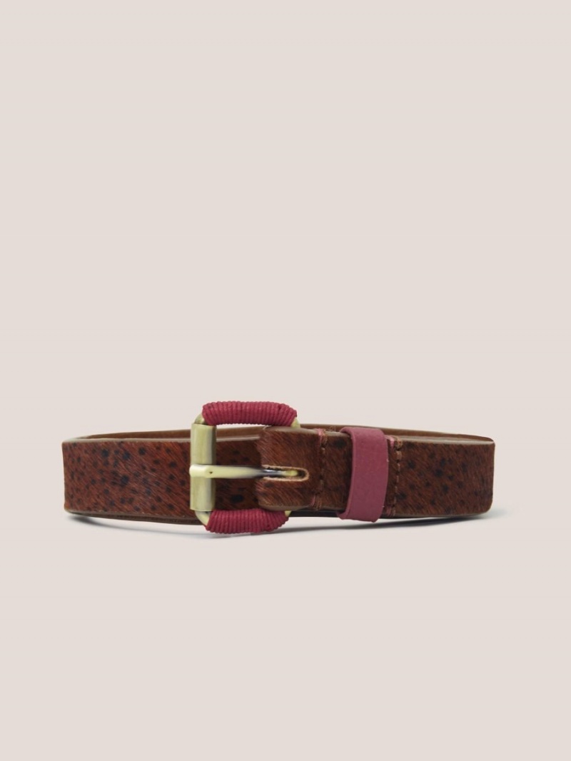 White Stuff Clara Leather Buckle Belt Tan Multi | 618302DKL