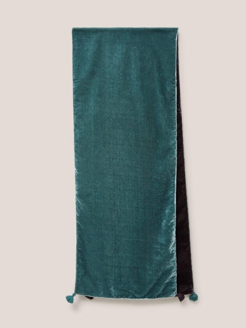 White Stuff Classic Velvet Scarf Dk Teal | 150239TBG