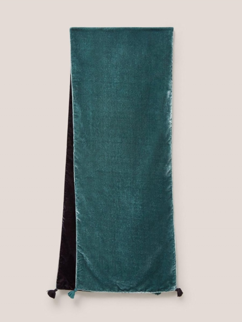 White Stuff Classic Velvet Scarf Dk Teal | 150239TBG