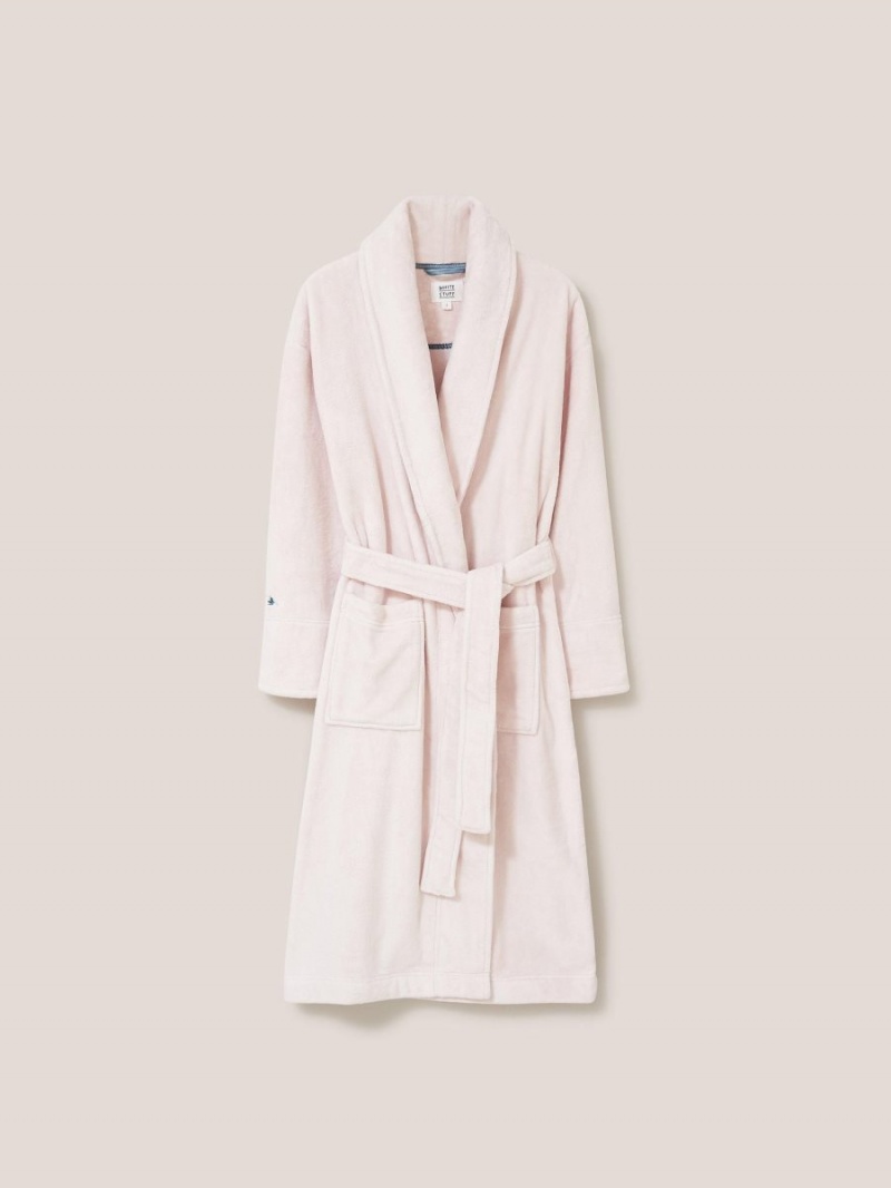 White Stuff Clover Cosy Dressing Gown Light Pink | 728604KSC