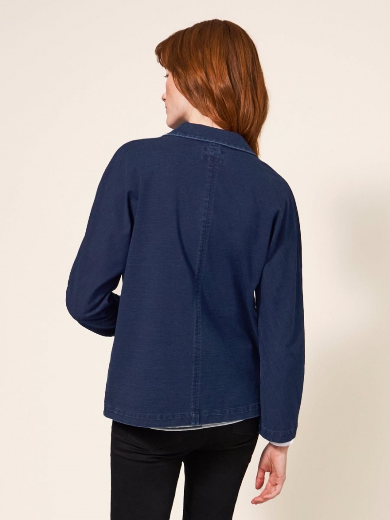 White Stuff Daphne Jersey Blazer Dk Denim | 436297LDQ