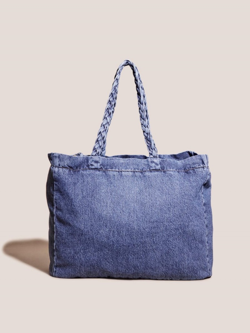 White Stuff Denim Tote Bag Mid Denim | 640318GHI