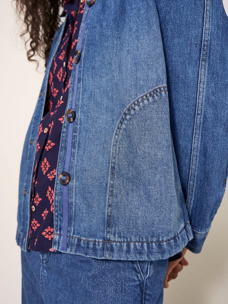 White Stuff Eden Denim Jacket Mid Denim | 749138SJE