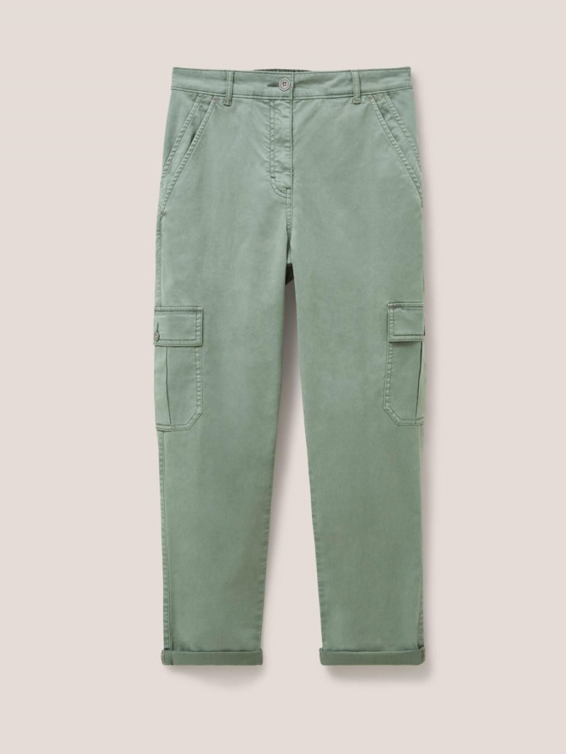 White Stuff Everleigh Cargo Trouser Mid Green | 872653AIN