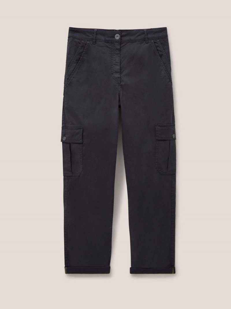 White Stuff Everleigh Cargo Trouser Washed Black | 346752NIC