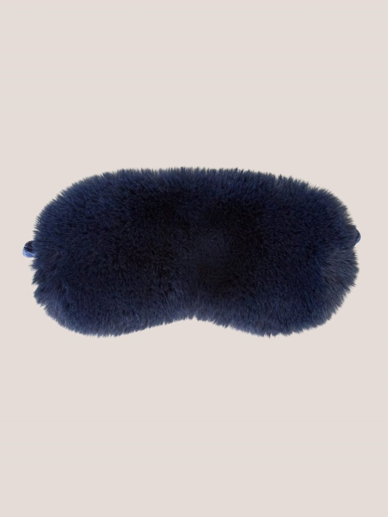 White Stuff Faux Fur Velvet Eye Mask Dark Navy | 470392RGW