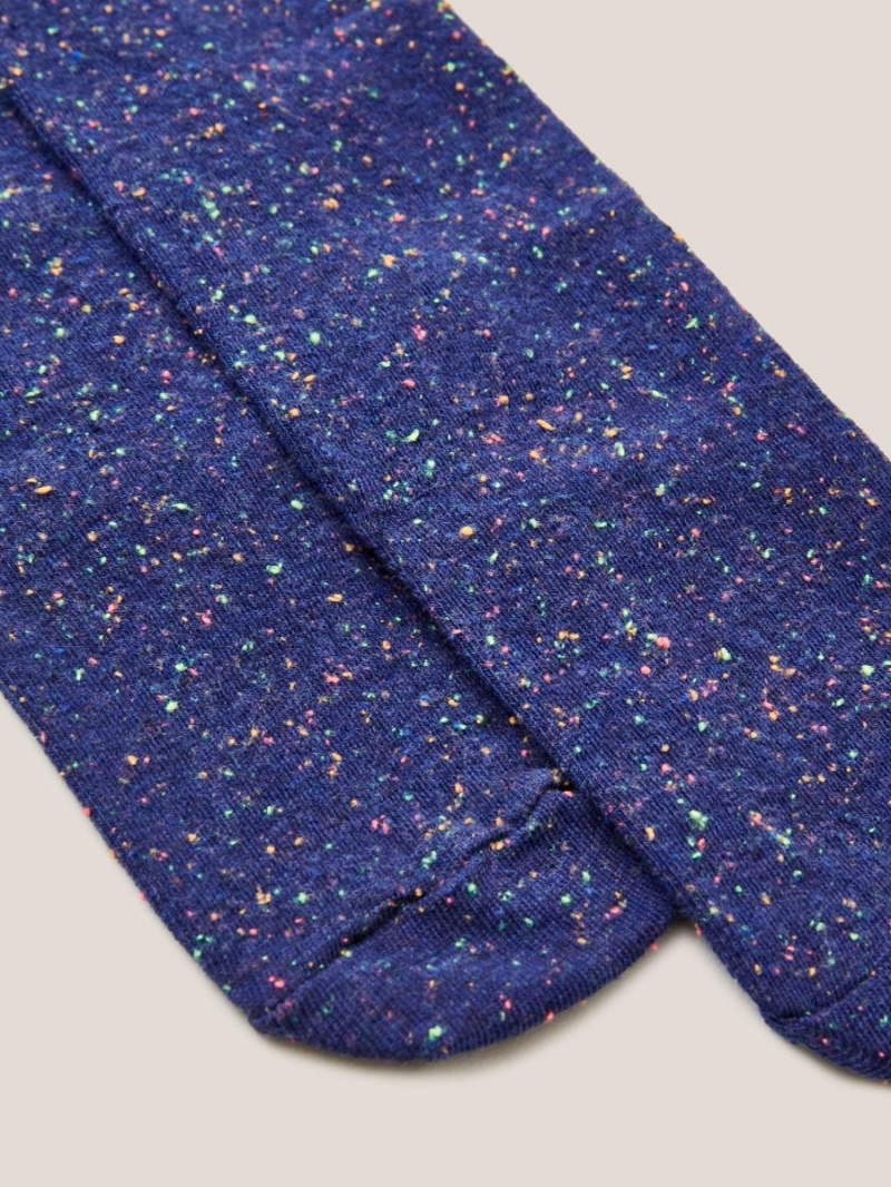 White Stuff Fiona Fleck Cotton Tights Navy Multi | 152984NTG