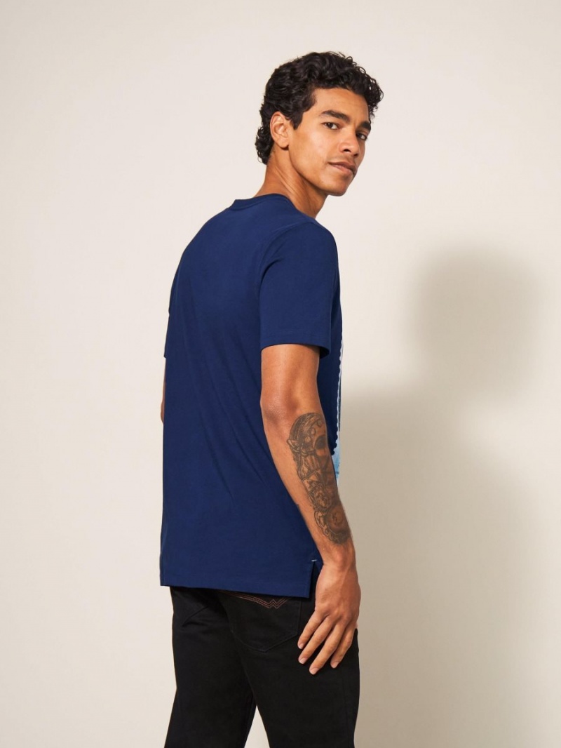 White Stuff Foroyar Graphic Tshirt French Navy | 372691JFE