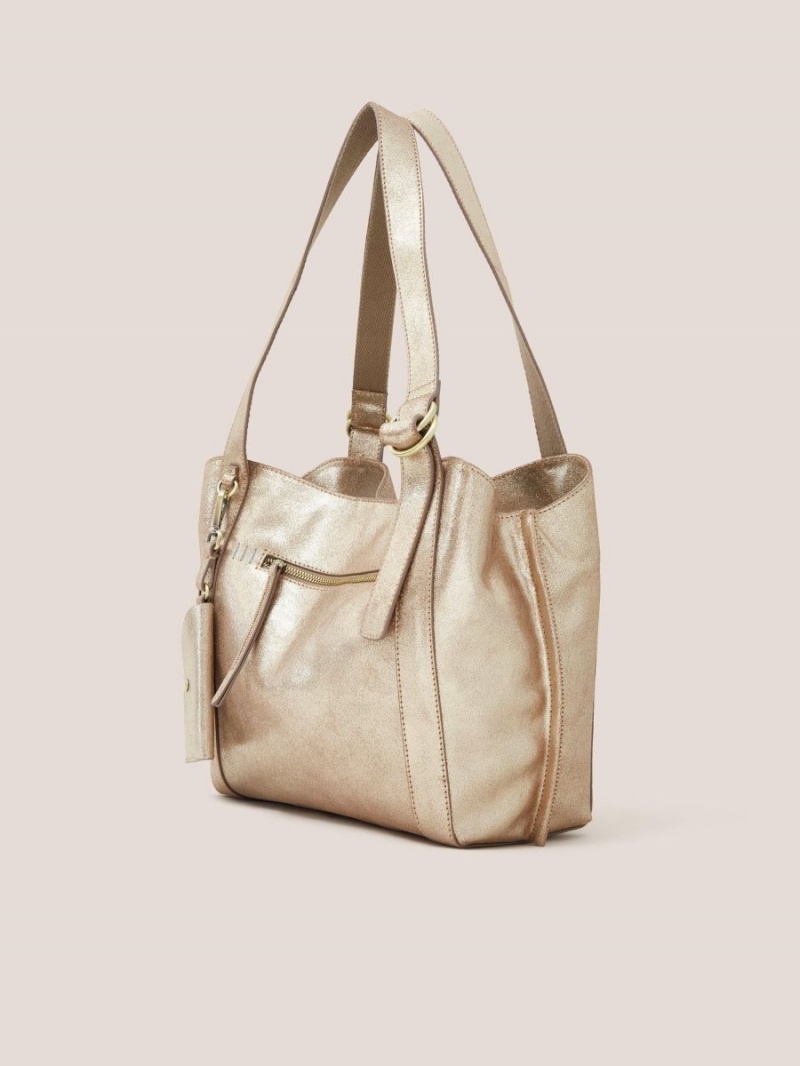 White Stuff Hannah Tote Gold Tone Metallic | 285371HXJ