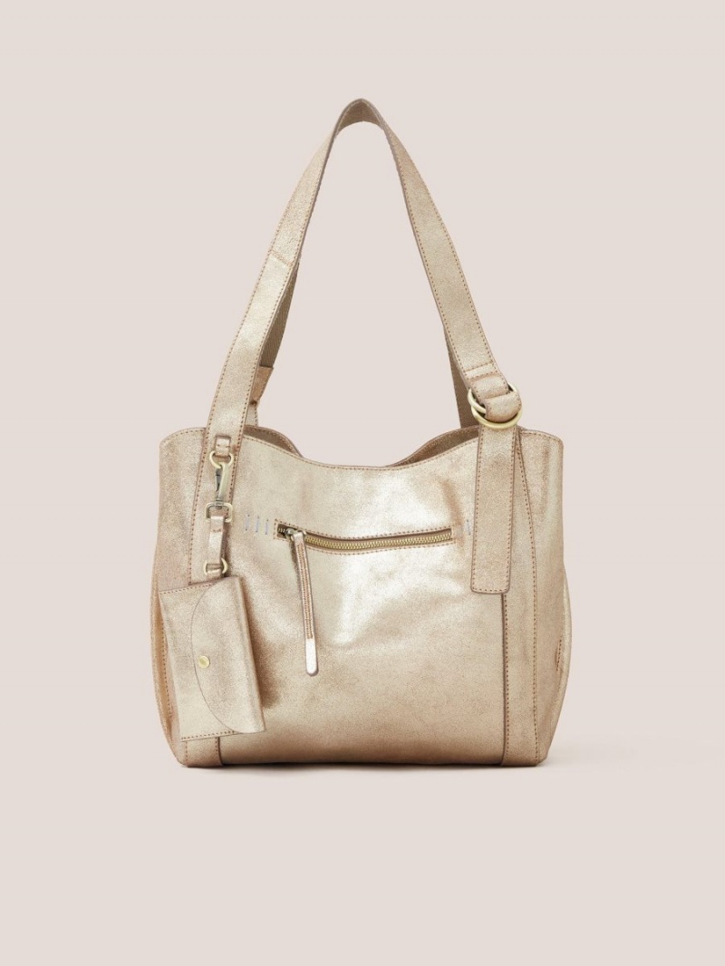 White Stuff Hannah Tote Gold Tone Metallic | 285371HXJ