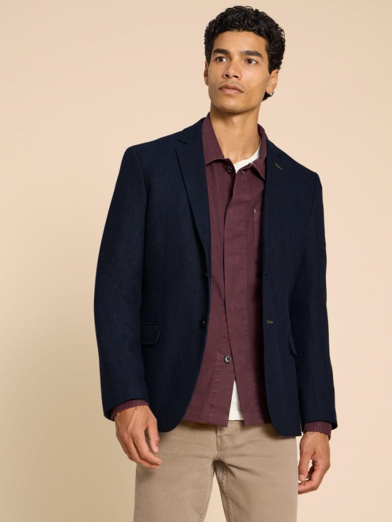 White Stuff Heath Regular Fit Blazer Dark Navy | 869124FEK