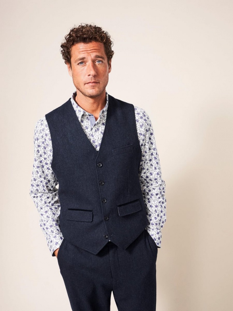 White Stuff Heath Regular Fit Waistcoat Dark Navy | 480953NBC