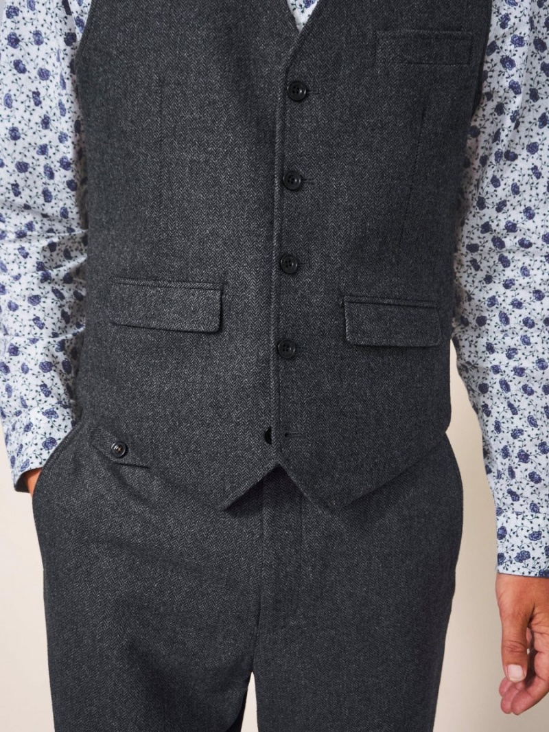 White Stuff Heath Waistcoat Charcoal Grey | 063519ZGN