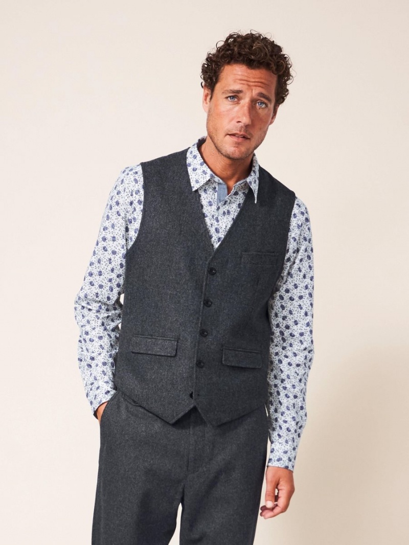 White Stuff Heath Waistcoat Charcoal Grey | 063519ZGN