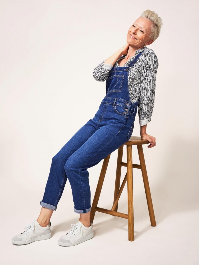 White Stuff Isabelle Denim Dungaree Mid Denim | 513870TKS