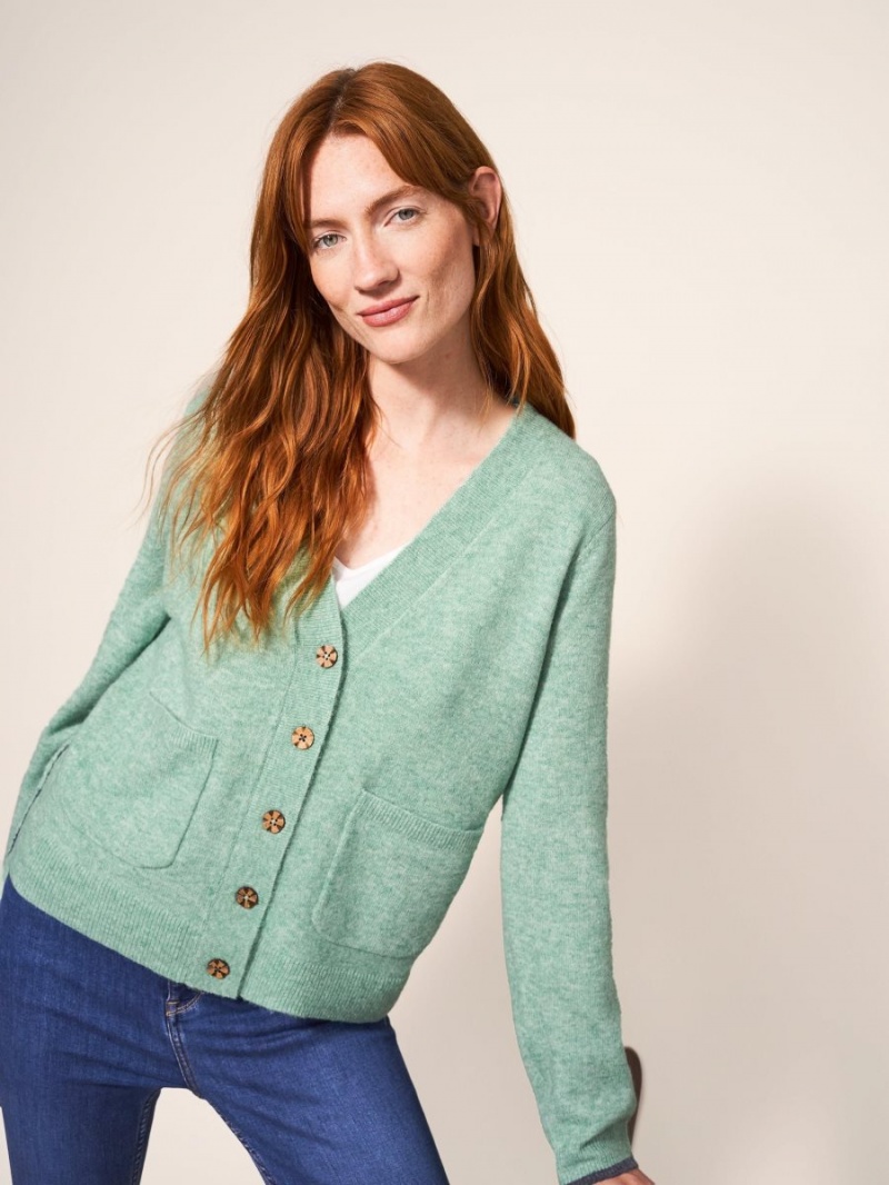 White Stuff Jamie Cardi Light Green | 624798HNP